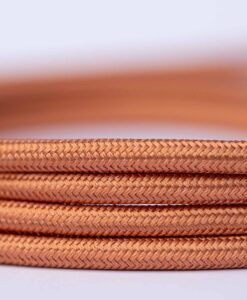 Fabric rose gold cable 3 core